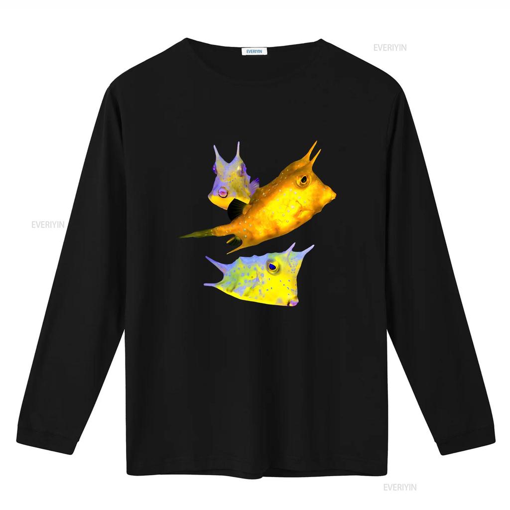 Kabeljau Fisch Salzwasser Aquarium Riffaquarium Kofferfisch Liebhaber T-Shirt vintage Gewaschen Lässig Leicht Bequem grafisch Mode
