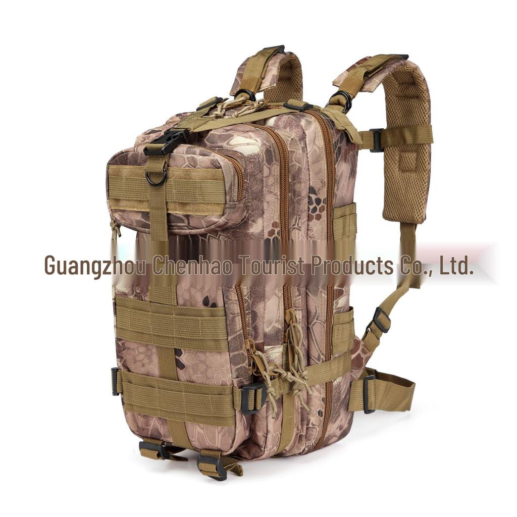 Tactical 3P Assault Backpack - Large Capacity Camo for Travel, Mountaineering, Hiking, Adventure & Camping with Load Reduction.