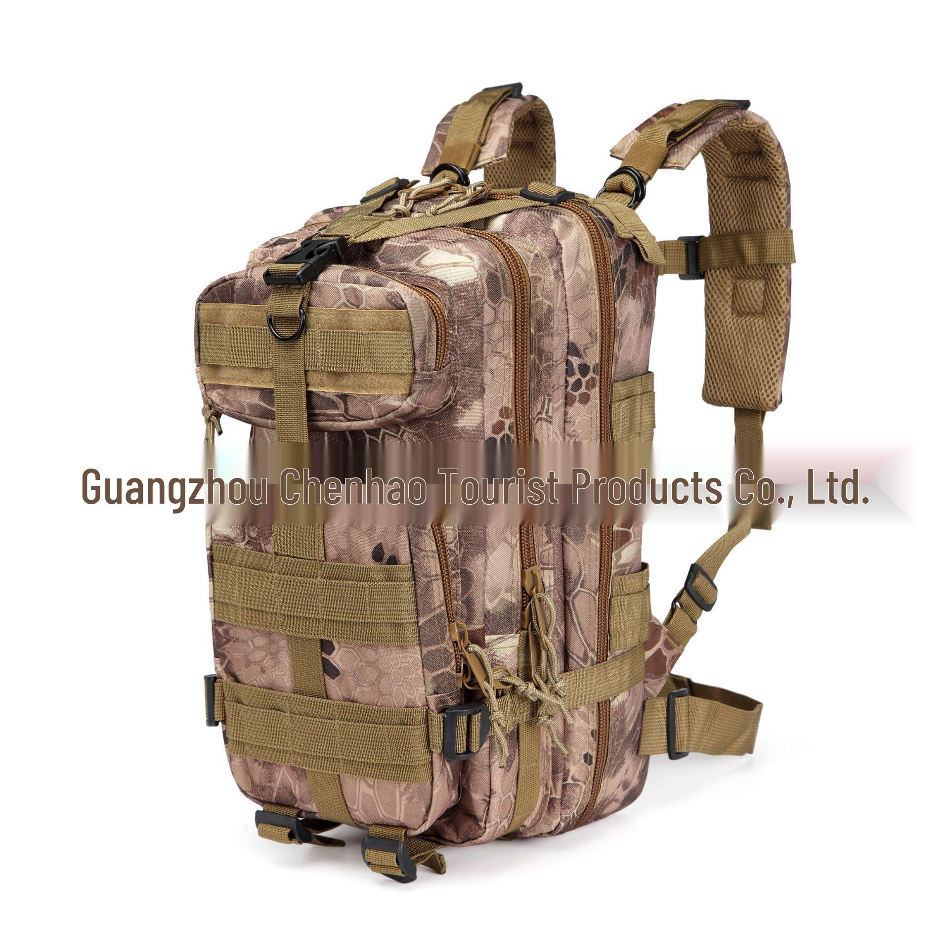 

Tactical 3P Assault Backpack - Large Capacity Camo for Travel, Mountaineering, Hiking, Adventure & Camping with Load Reduction.