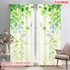 2pcs,2D Plane Printing Minimalist Curtains Floral Cascade Versatile Durable Polyester (without Rod) Decorations Inside Perfect