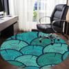 1pc Wooden Rings Office Round Area Rug, Indoor Mat Suitable For Office, Under Office Chairs Bedroom Living Room Home Decor, Room Deco