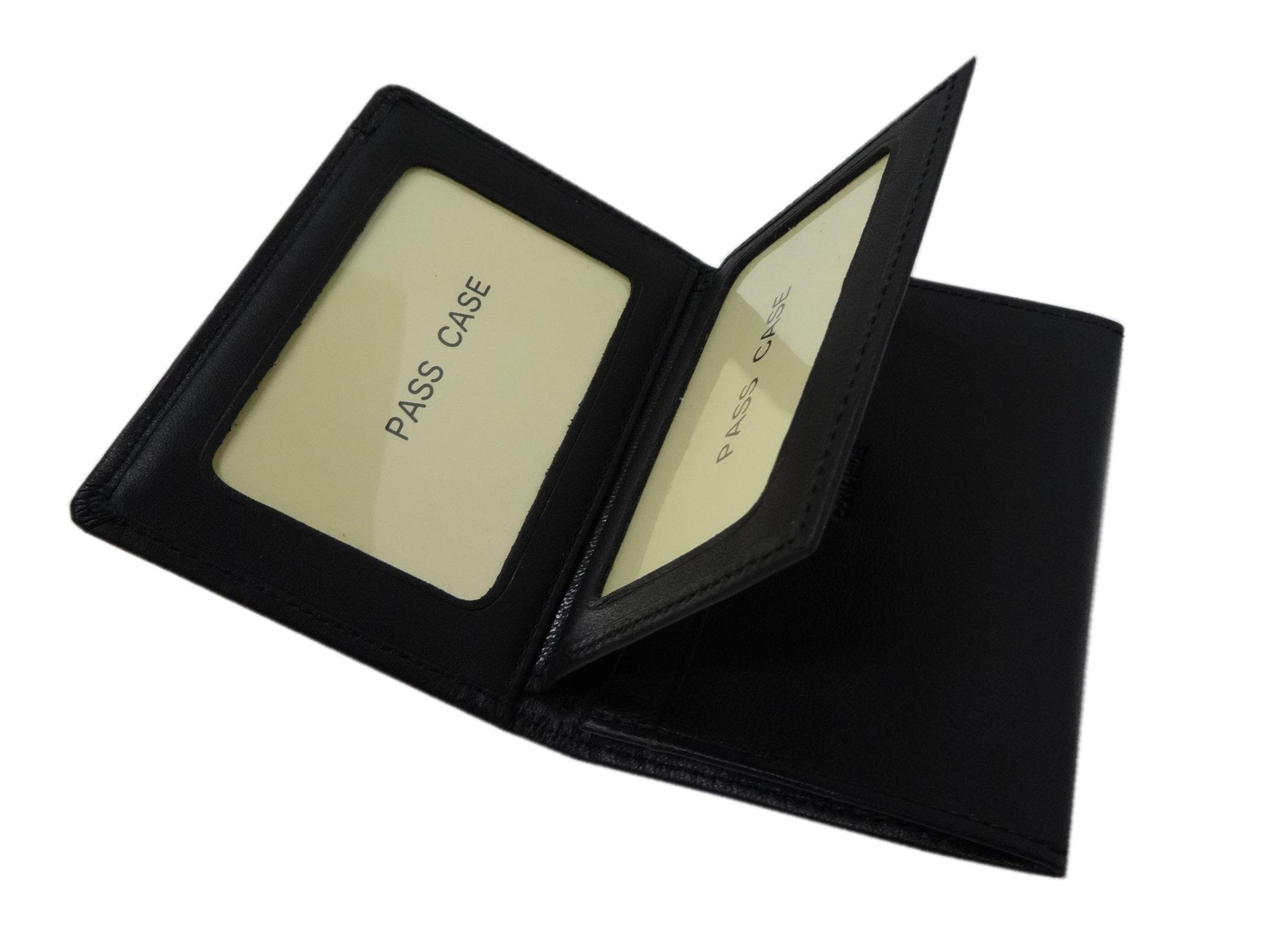 

Craftsman 650bk Pass Case License Case with Middle Belt Cowhide Commuter Pass Holder [Leather Yanaka] 3-sided Driver s (Black)