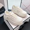 INS White Shoes for Students Korean Style Women's Fashionable  Summer New Platform Height Increasing Breathable Casual Shoes Street Shot Z6602