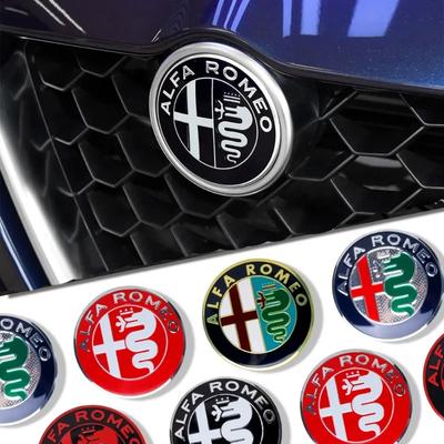 74MM Car Front Rear Emblem Trunk Badge Sticker Replace Accessories for Logo Giulia 159 147 156 Stelvio Giulietta Mito