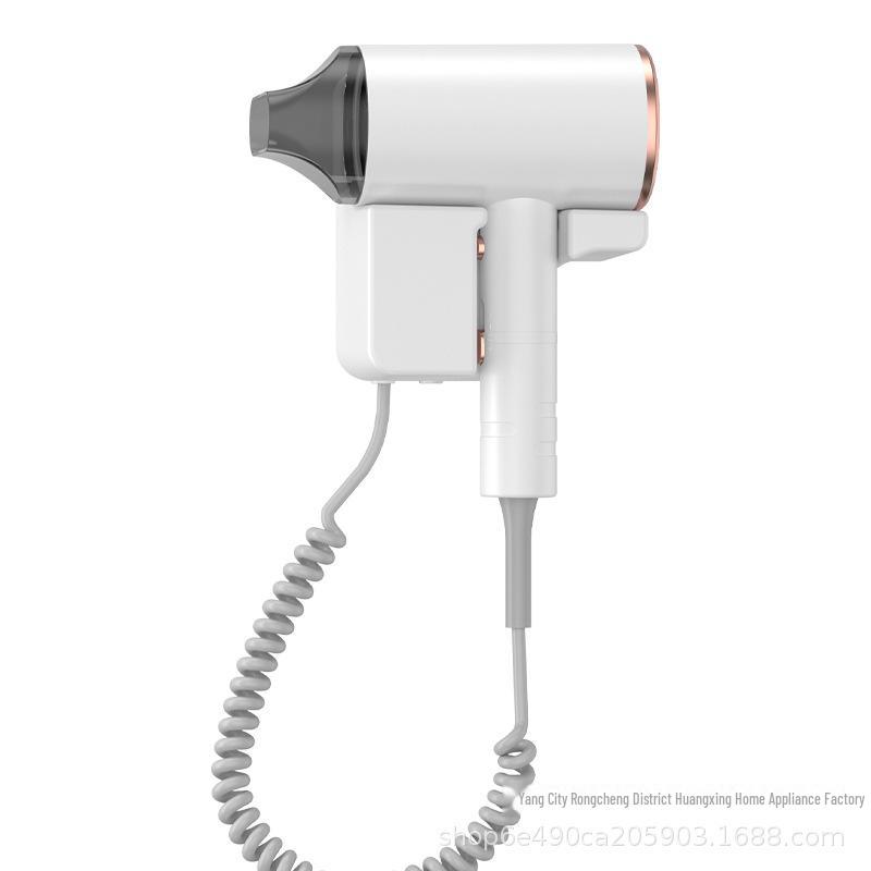 

Настенный фен для гостиничного номера высокой мощности — не требуется сверление, идеально подходит для домашнего использования. белый