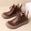 2026 Women's Ankle Boots Flats Fashion Dress Shoes Lace Up Casual Woman Sport Shoes Winter Cozy New Walking Mujer Chelsea Boots