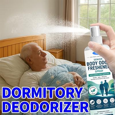 Senior Body Odor Freshener Spray for Elderly Gentle Odor Neutralizer Safe Non-Toxic Formula Suitable for Sensitive Skin and Daily Use