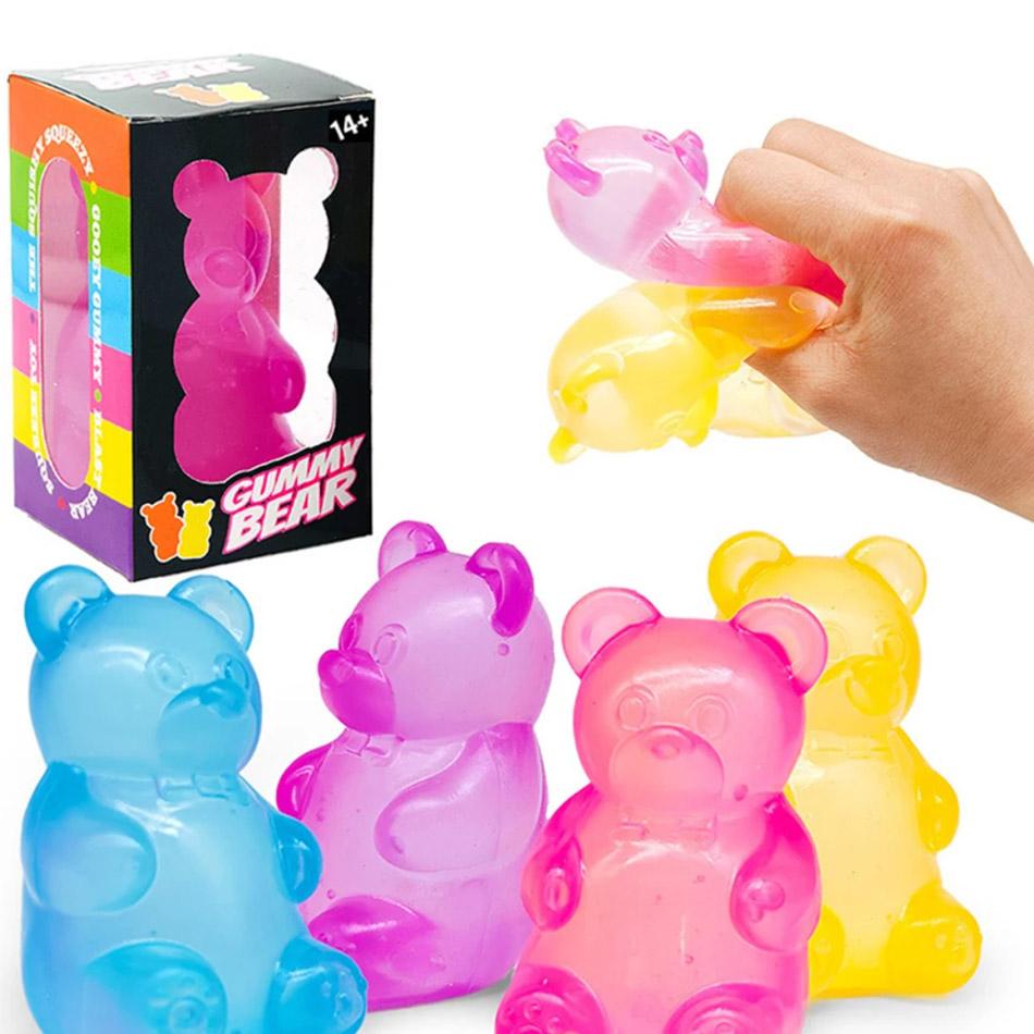 Little Bear Maltose Pinch Toy Slow Rebound Stress Relief Ball Fidget Squeeze Sensory Toy For Relax