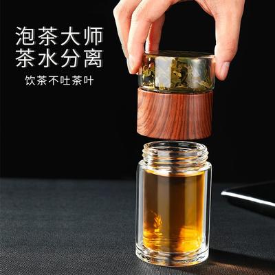 Tea Water Bottle High Borosilicate Glass Double Layer Tea Water Cup Infuser Tumbler Drinkware Water Bottle With Tea Filter