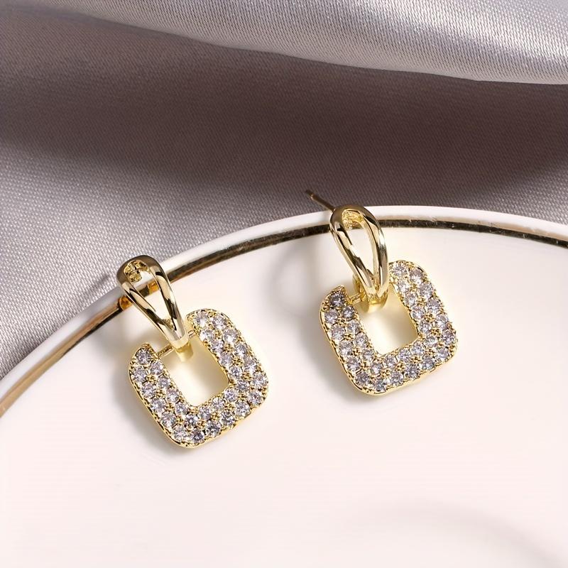 Trendy New Personalized Square Geometric Earrings