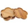 4Pcs Bamboo Plant Saucer Tray for Indoor Outdoor Pots Drip Water Catcher Drainage Tray Flowerpot Protector Non-Slip Eco-Friendly