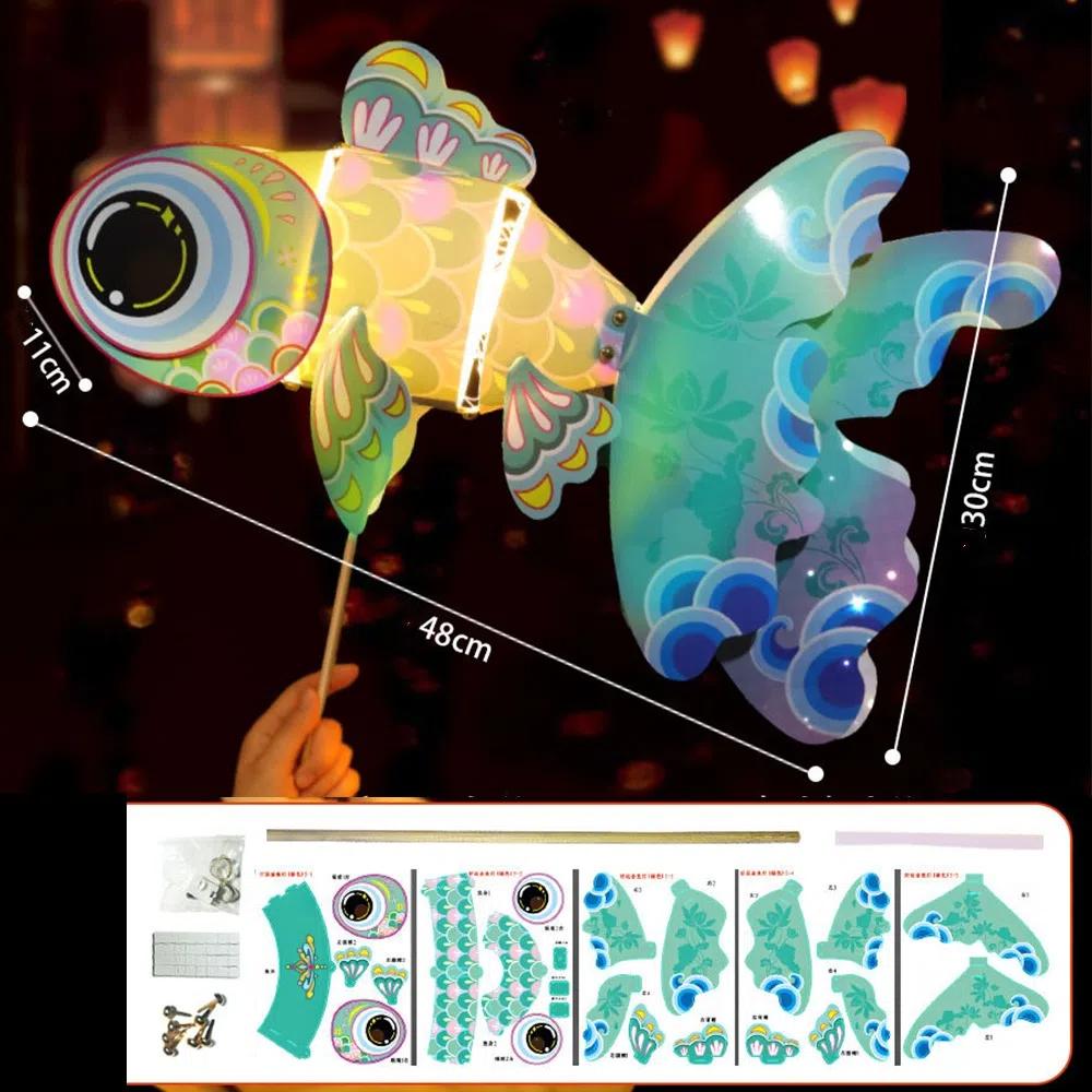 

Каваи Карп Кои Фонарь Ручной работы DIY Материалы для фонаря Фонарь Золотая рыбка Лампа Реквизит для фотосъемки Style 7