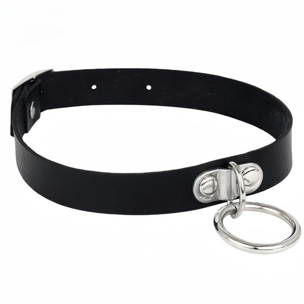 Black Multi Color Punk Collar Necklace Sexy PU Leather Heart Lock Key Spike Choker for Women Gothic Cosplay Party Jewelry