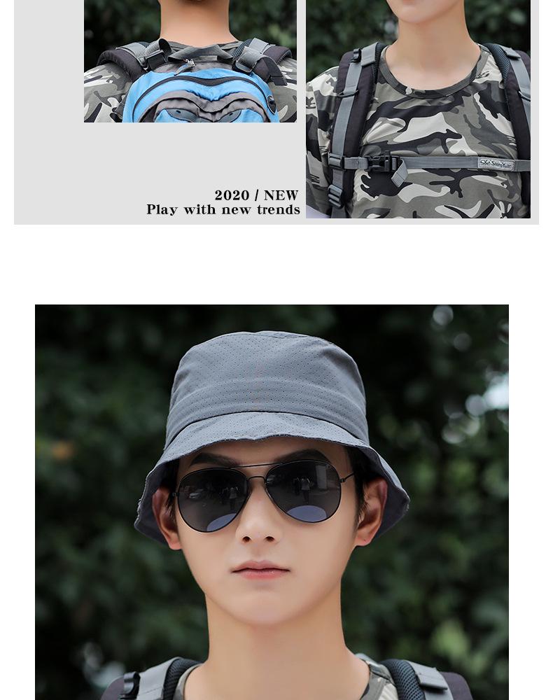 Men's Quick-Dry Outdoor Mesh Sun Hat - Minimalist, Breathable, Climbing & Casual Fisherman Style