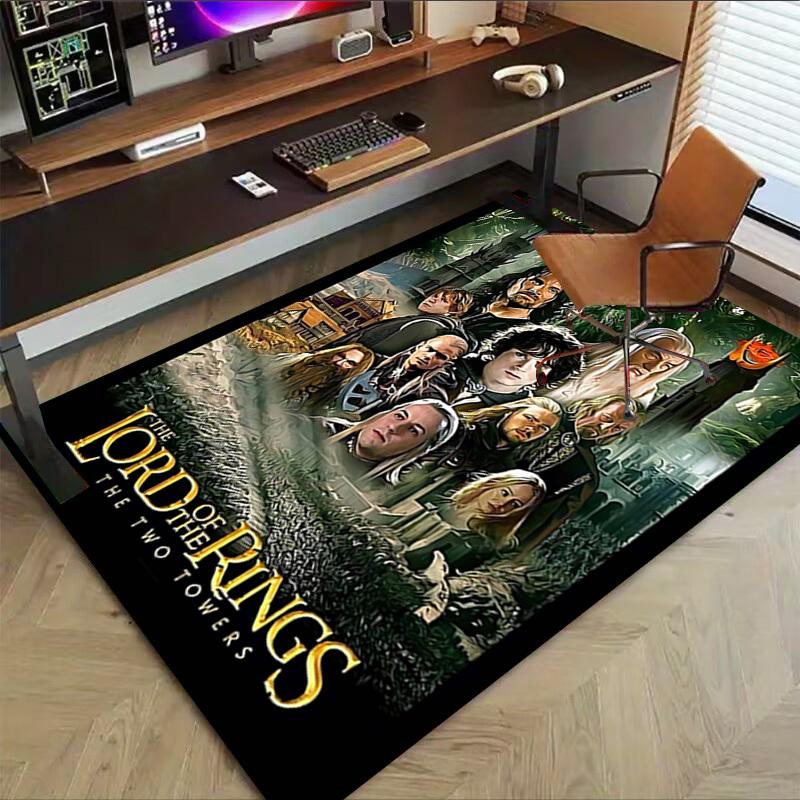 1pc Lord of the Rings Two Towers Carpet Office Rug Mat Home Decor Area Carpet Festival Gift Office Desk Chair Carpet Longlasting Material1107L