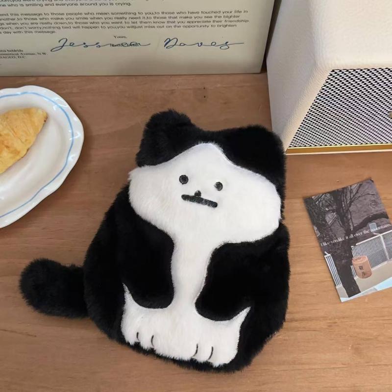 Cute Plush Animal Hand Warmers - Soft Cartoon Cat/Dog Hot Water Bottles for Winter Warmth