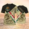3D Printed Mexican Flag Sports T-shirt Men's Football Team Club Training Suit Summer Casual Running Fitness Short Sleeved Tops