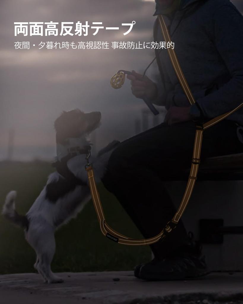 Dog Orange Waist Belt Car Seat Belt Reflective Tape Perfect for Walking and Jogging Medium and Large Dogs Hands-free Leash, Multi-functional