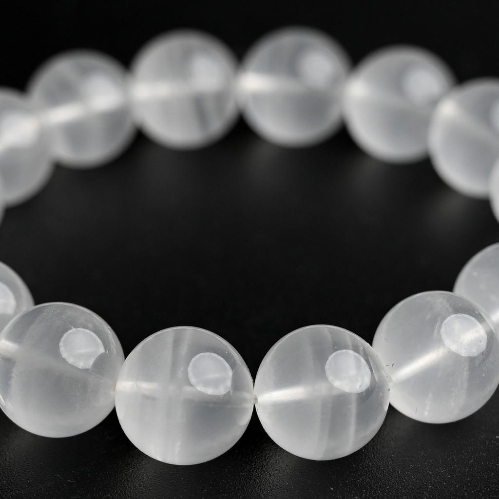 Eigado Lemurian Seed Quartz 16 Inner Natural Power Good Luck Bracelet, beads, 13.5mm, Diameter Approx. 18cm, Stone, Stone, Charm, 2507-Brace-Lem-02