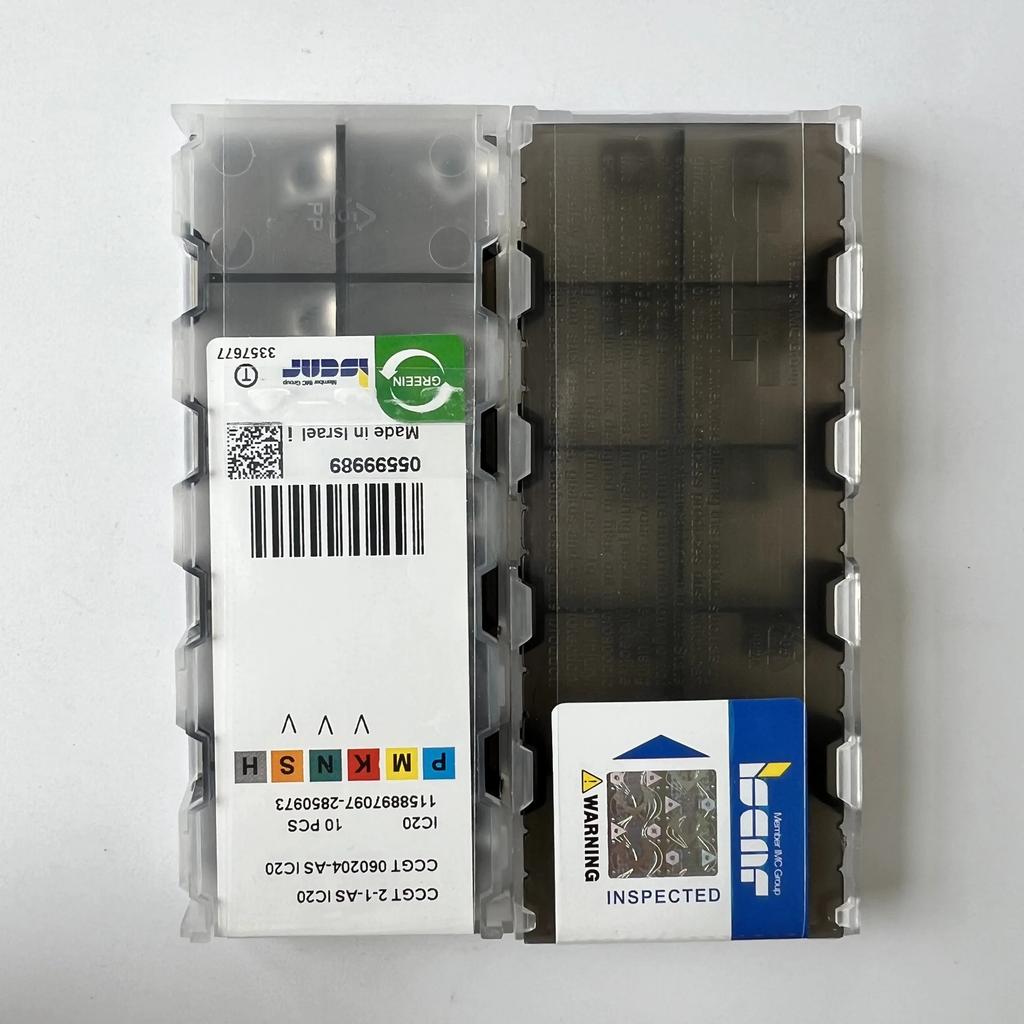 ISCAR / CCGT060204-AS IC20 / Industrial indexable Carbide Inserts 10 Pcs
