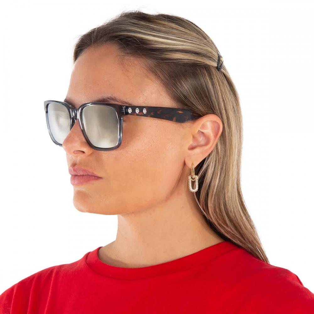 John Varvatos Bronze Mirror Square Ladies Sunglasses Sjv554 0ble 56 Multi