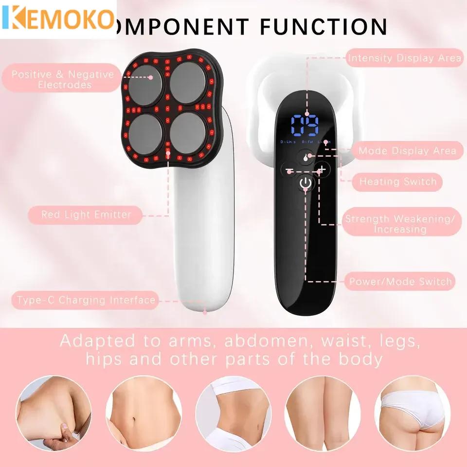 Electric RF Fat Remover Body Massager With Slimming Gel for Waist Arm Leg Butt Cordless Fat Burner Body Belly Sculpting Machine