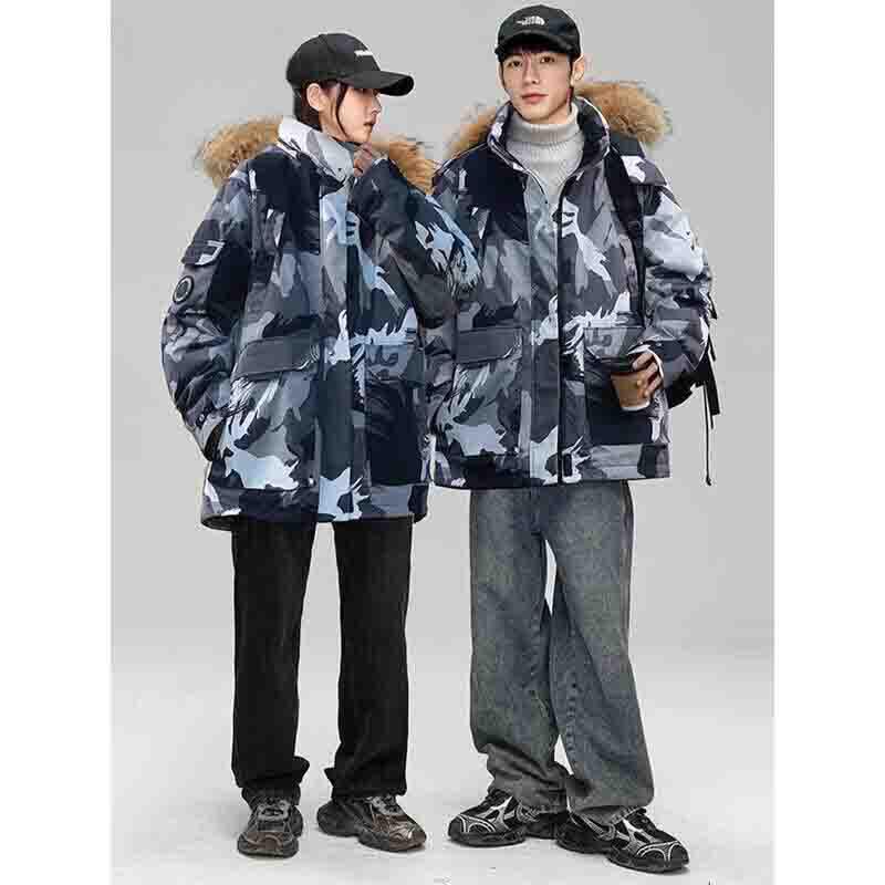 Unisex 2025 Winter Casual Thick Windproof Warm Couple Outdoor Down Jacket Coat
