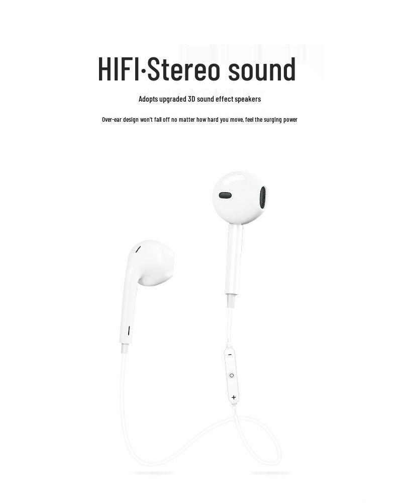 S6 Sports Wireless Bluetooth Earbuds with Heavy Bass for Apple & Android