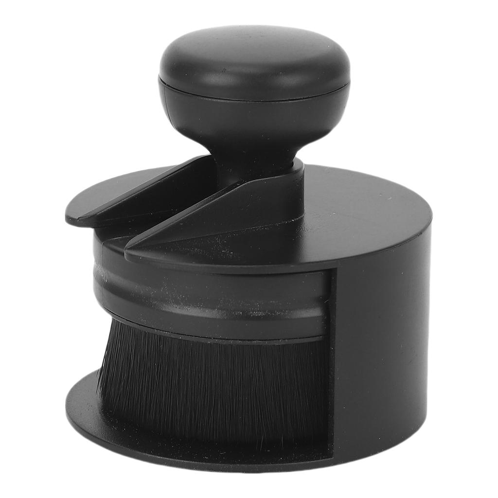 Nail Dust Brush Round Handle Flat Head Professional Fluffy Soft Nail Art Dust Cleaning Brush Black
