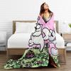 Humorous Cartoon Cat Simons Cat Flannel Throw Blanket  Blanket for Bedding Outdoor Lightweight Quilt,
