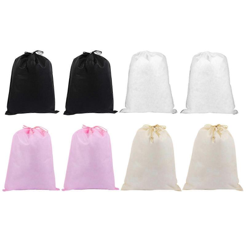 Shoes Storage Bags Drawstring Non-Woven Organizer for 8Pcs Travel Use
