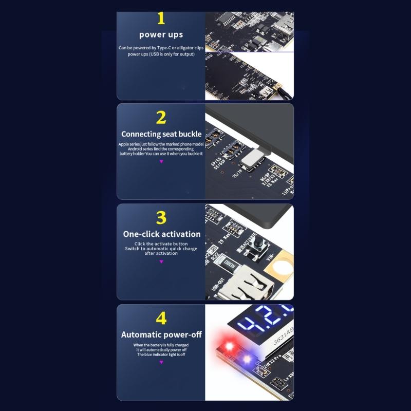 Multiple Model Battery Charger Activation Panel for Smartphones Repair, Automatic Detection & Protections, PCB Material