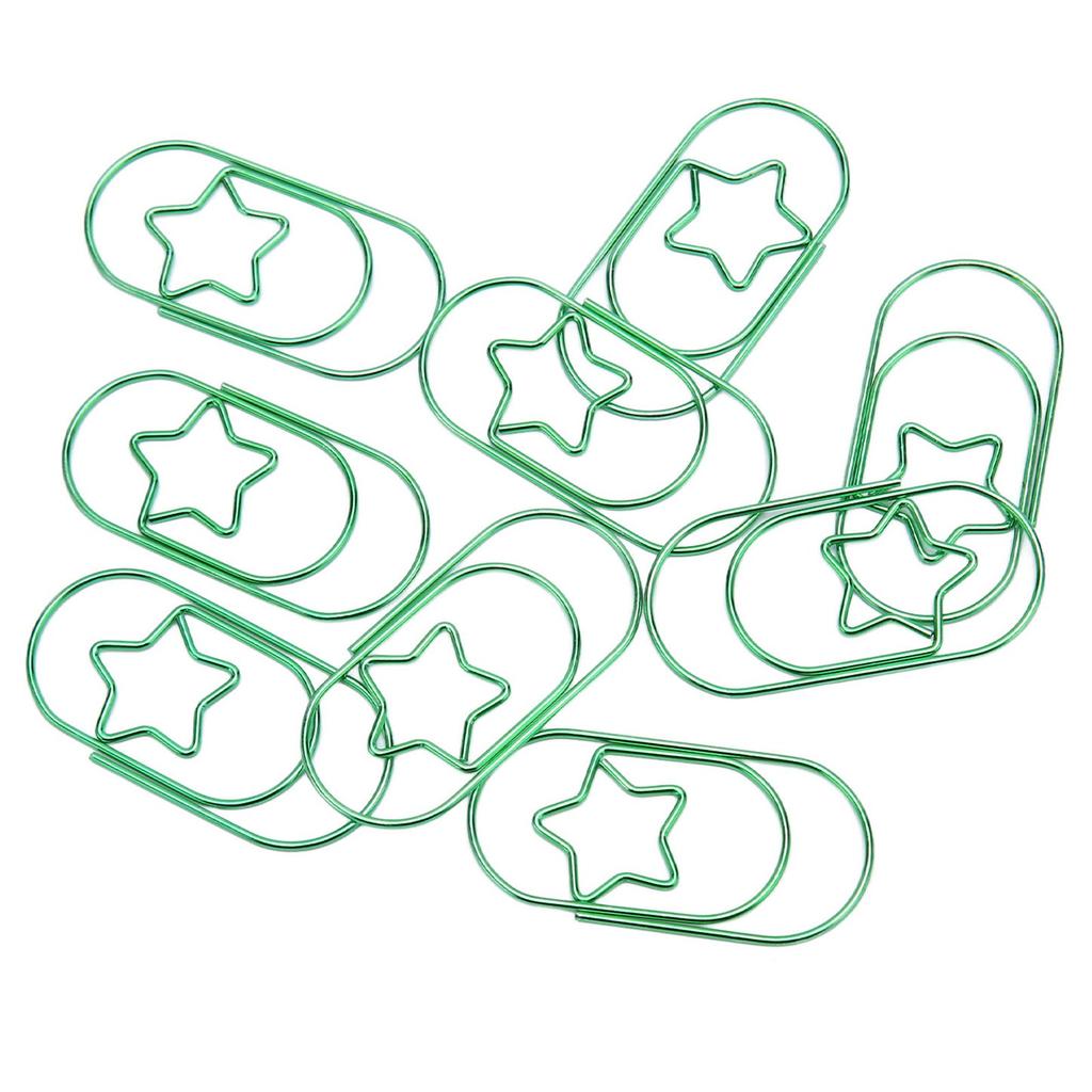 40PCS Star Paper Clips Bright Color Rust Proof Coating Portable Lightweight for Home