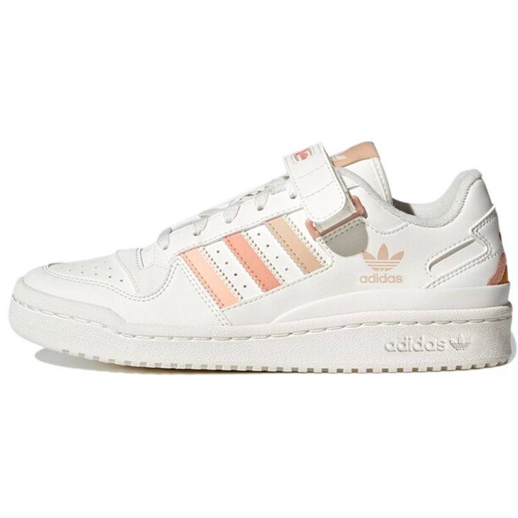 Adidas Originals Forum Low Pastel Pack Synthetic Leather Two-Layer Cowhide Low-Top Skate Shoes Women Sneakers White Pink GV8345