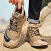 Fashion Golden Sapling Mountain Climbing Shoes Genuine Leather Outdoor Men's Casual Shoes Tactical Leisure Flats Platform Moccasins Men