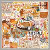 50 Happy Fall Stickers: English Slogans for Notebooks, Planners, Phones, DIY Projects