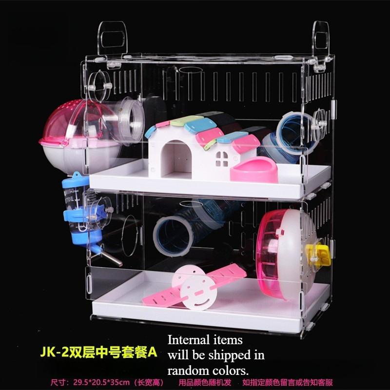 Drawer hamster cage cheap large acrylic tray transparent empty cage oversized villa easy to clean