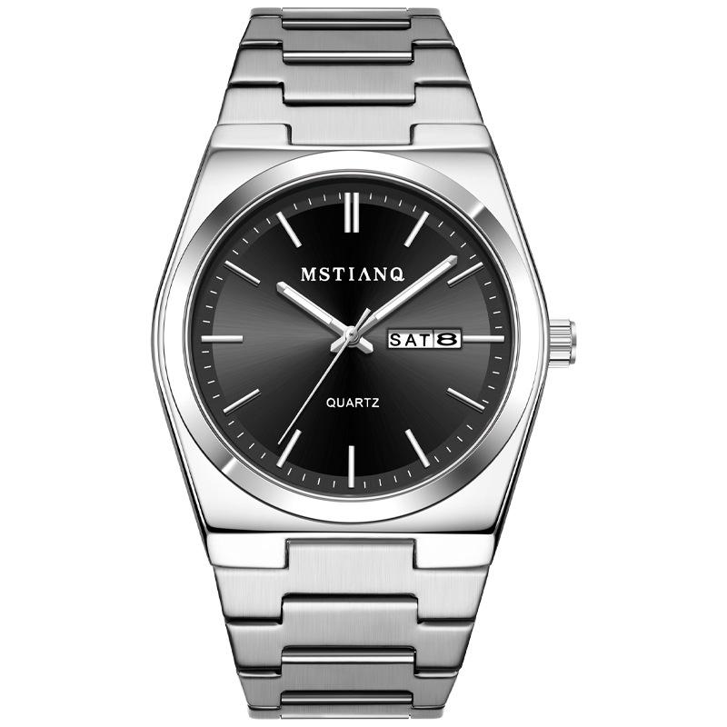 Fashion Thin Men'S Watch Quartz Watch Steel Belt Calendar Business High Value Watch Men