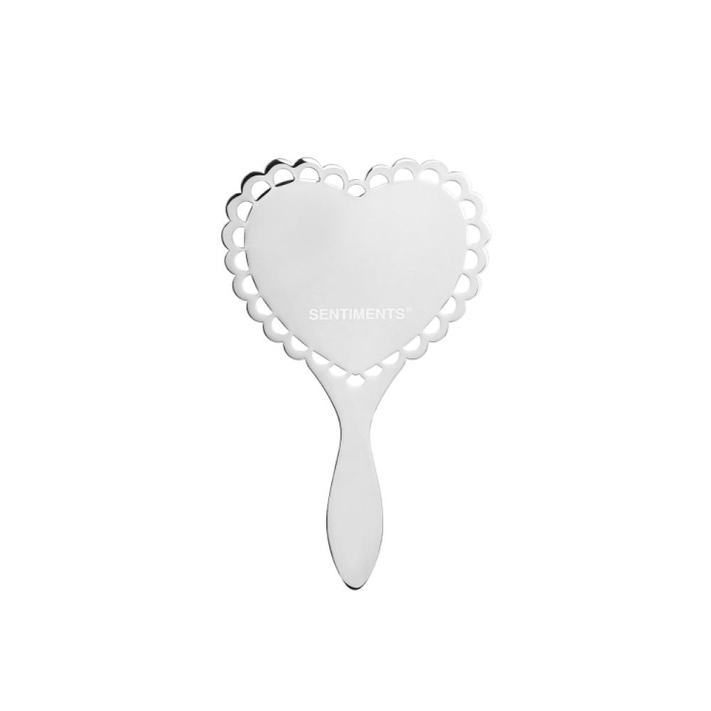 Sentiments No.605 [silver] Heart Hand Mirror NONE