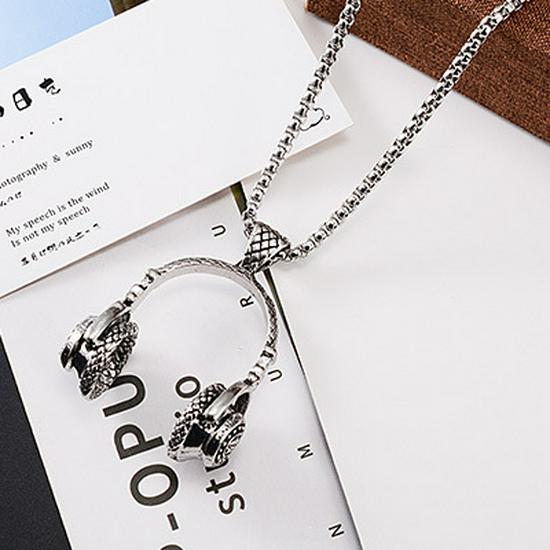 Trendy Titanium Steel Men's Dog Tag Necklace - Hip-Hop Style Pendant Chain