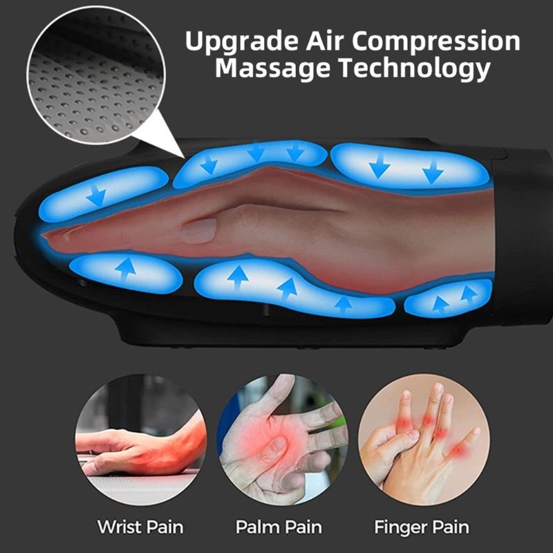 Practical Hand Massager 3 Massage Mode Electric Hand Massager with Soothing Heat Air Compression Finger Massager