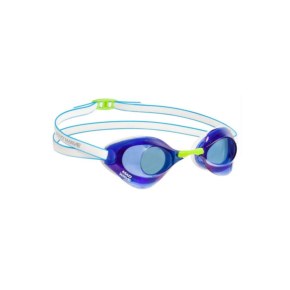 Madwave Plastic Swimming Goggles with Mirrored Coating Turbo Racer II Rainbow