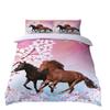 Cherry Blossoms Horse Comforter Cover Bedding Sets For King 3D Print Grassland Animals Quilt Cover Set High Quality Microfiber