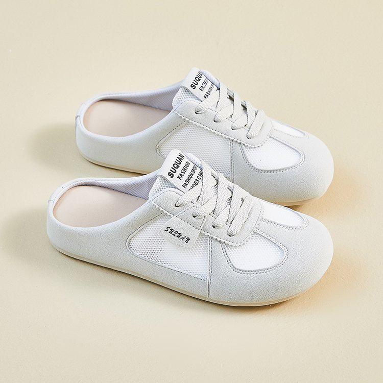 Women s Versatile Retro Summer Half-Slipper Casual Shoes 36