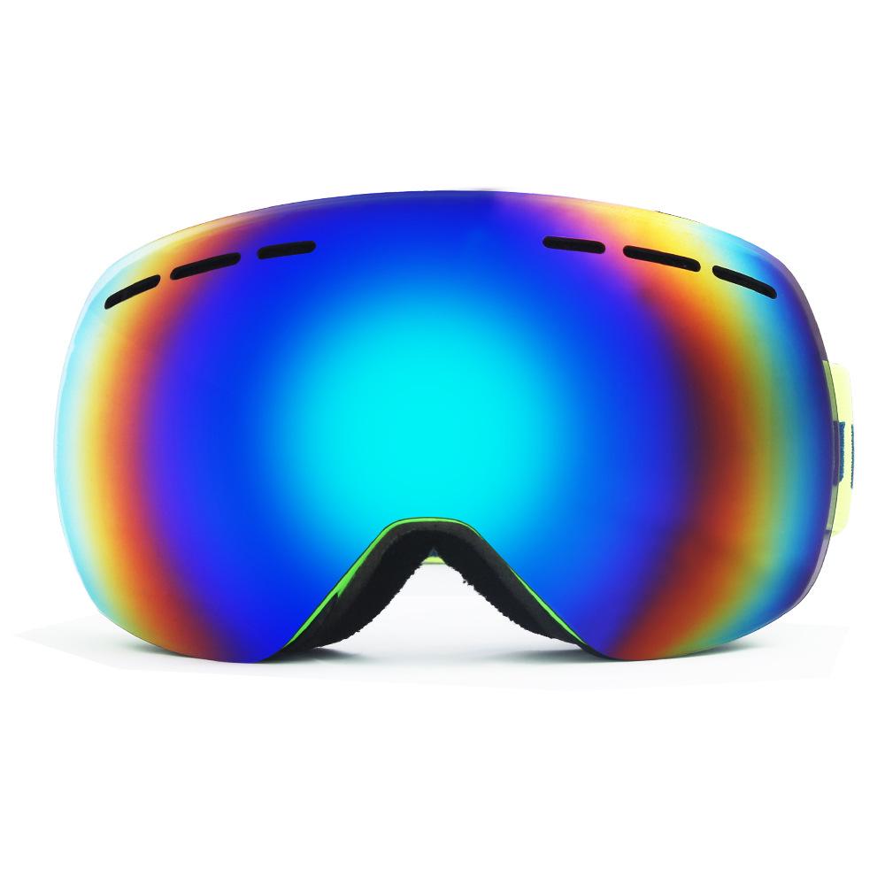 Frameless Double-Layer Anti-Fog Ski Goggles for Myopia - Windproof & Snowproof Spherical Design