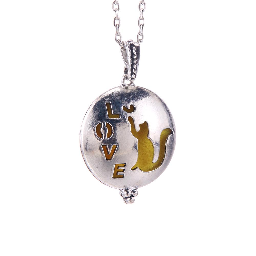 Aromatherapy Necklace Tree of Life Diffuser Jewelry Vintage Open Locket Pendant Essential Oil Perfume Aroma Diffuser Necklace