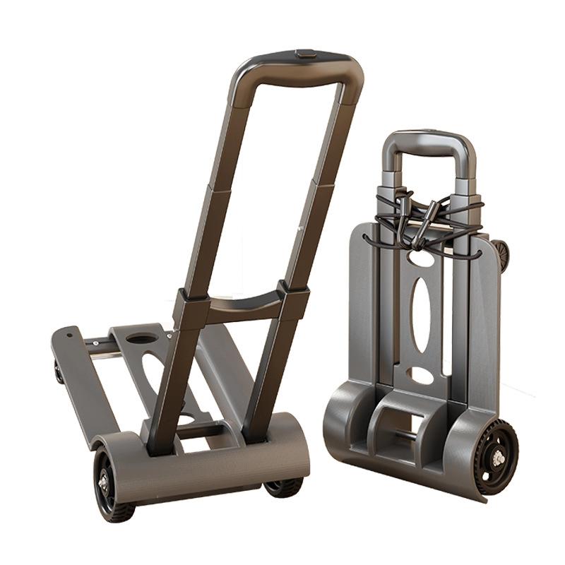 Foldable Portable Hand Truck Household Trolley Luggage Cart For Grocery Shopping Express Delivery Cargo Transport