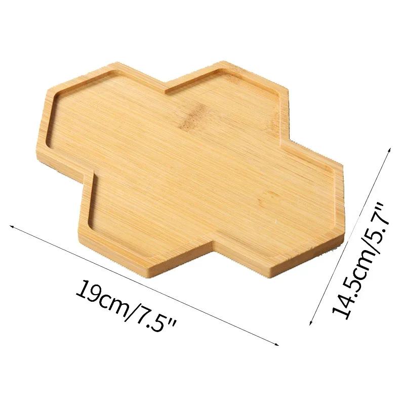 Multi Bamboo Tray Wood Saucer Flower Pot Tray Cup Pad Coaster Plate Kitchen Decorative Plate Creative Coaster Coffee Cup Mat