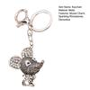 Keychain Pendant Sparkling Rhinestones Mouse Shape Charm Key Chain Strong Lobster Clasp Multi-Functional Key Holder