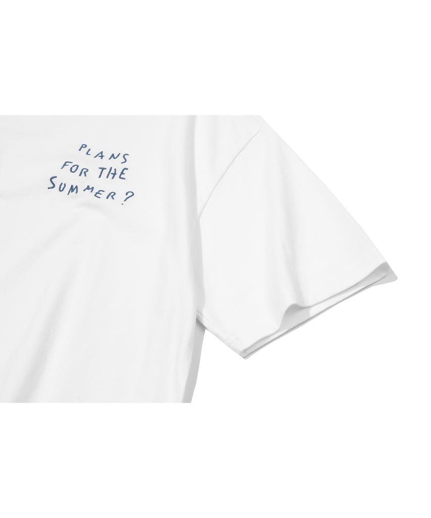 CPGN STUDIO Summer Plan White Short Sleeve T-Shirt
